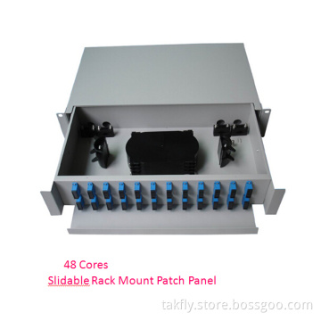 48 Cores Slidable Rack Mount Fiber Optic Patch Panel